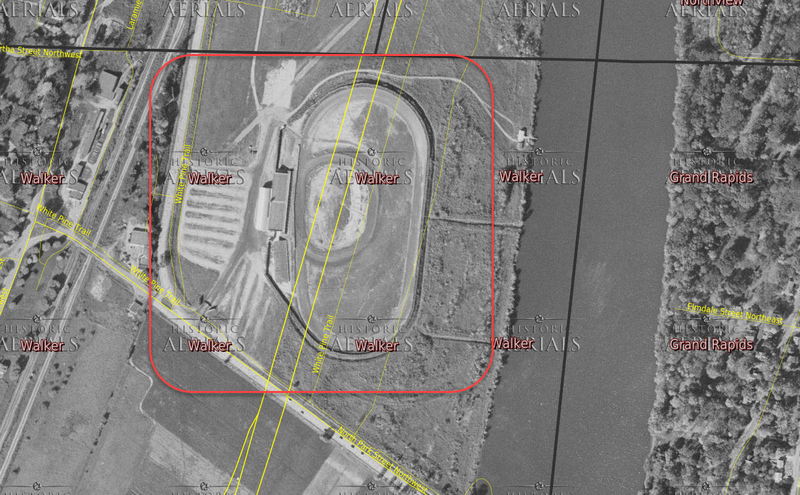 Western Michigan Fairgrounds - 1955 Aerial (newer photo)